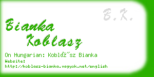 bianka koblasz business card